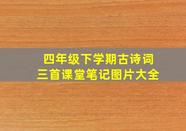 四年级下学期古诗词三首课堂笔记图片大全