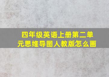 四年级英语上册第二单元思维导图人教版怎么画