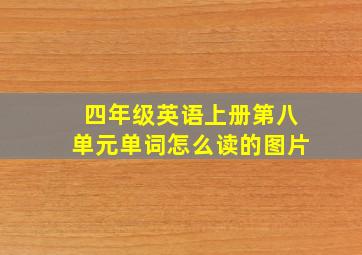 四年级英语上册第八单元单词怎么读的图片