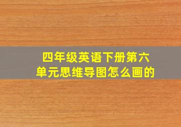 四年级英语下册第六单元思维导图怎么画的