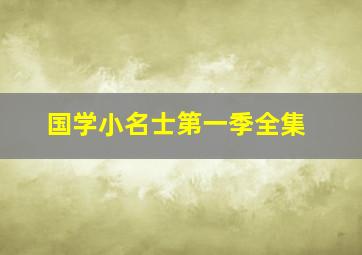 国学小名士第一季全集