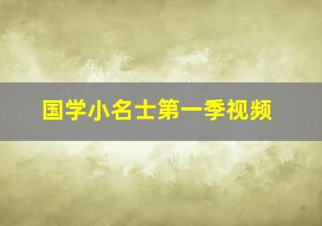 国学小名士第一季视频