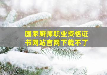 国家厨师职业资格证书网站官网下载不了