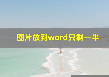 图片放到word只剩一半