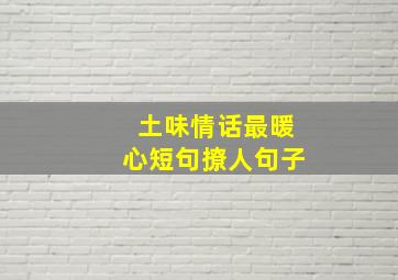 土味情话最暖心短句撩人句子