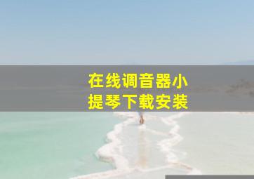 在线调音器小提琴下载安装