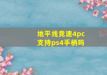 地平线竞速4pc支持ps4手柄吗