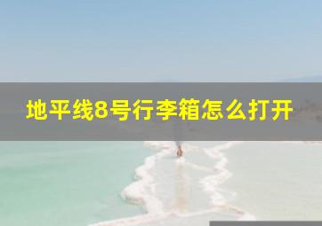 地平线8号行李箱怎么打开