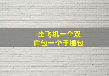 坐飞机一个双肩包一个手提包