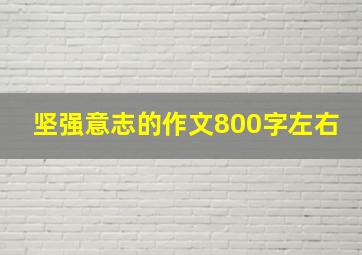 坚强意志的作文800字左右