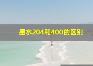 墨水204和400的区别