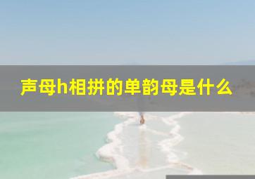 声母h相拼的单韵母是什么