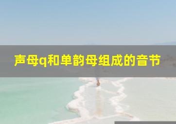 声母q和单韵母组成的音节