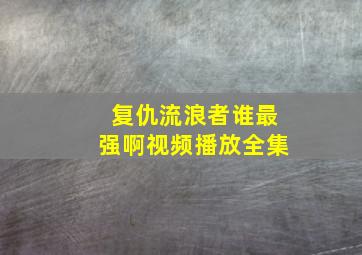 复仇流浪者谁最强啊视频播放全集