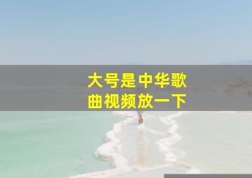 大号是中华歌曲视频放一下