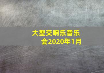 大型交响乐音乐会2020年1月