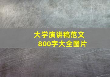 大学演讲稿范文800字大全图片