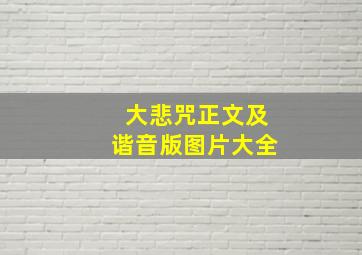 大悲咒正文及谐音版图片大全