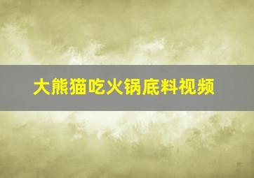 大熊猫吃火锅底料视频