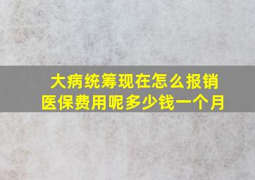 大病统筹现在怎么报销医保费用呢多少钱一个月