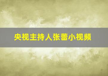 央视主持人张蕾小视频