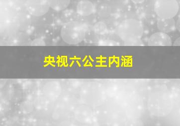 央视六公主内涵