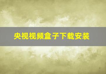 央视视频盒子下载安装