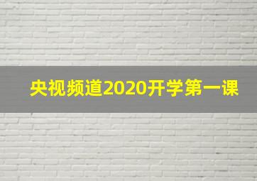 央视频道2020开学第一课