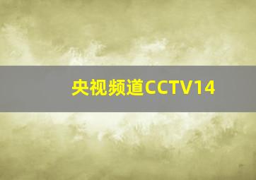 央视频道CCTV14