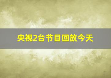 央视2台节目回放今天