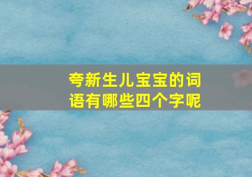 夸新生儿宝宝的词语有哪些四个字呢