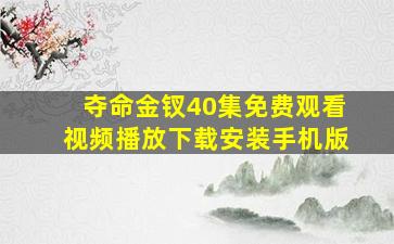 夺命金钗40集免费观看视频播放下载安装手机版