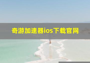 奇游加速器ios下载官网