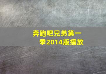 奔跑吧兄弟第一季2014版播放