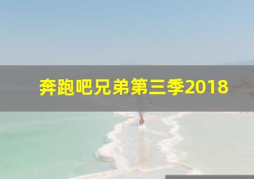 奔跑吧兄弟第三季2018