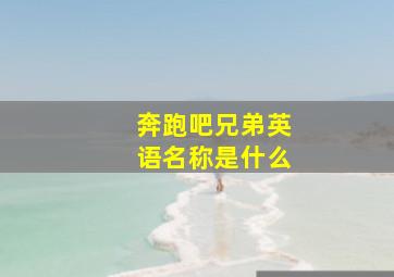 奔跑吧兄弟英语名称是什么