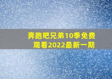 奔跑吧兄弟10季免费观看2022最新一期