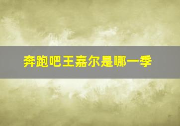 奔跑吧王嘉尔是哪一季