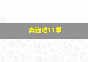 奔跑吧11季