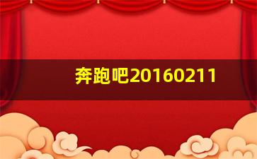 奔跑吧20160211