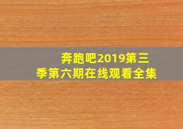 奔跑吧2019第三季第六期在线观看全集