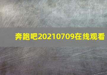 奔跑吧20210709在线观看