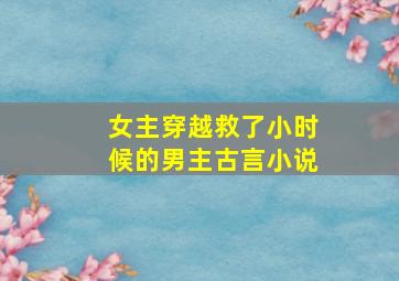 女主穿越救了小时候的男主古言小说