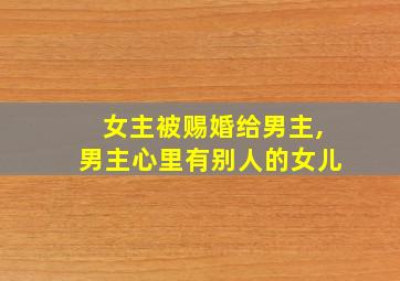 女主被赐婚给男主,男主心里有别人的女儿