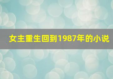 女主重生回到1987年的小说