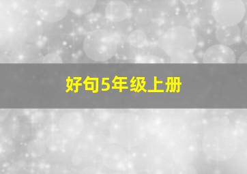 好句5年级上册