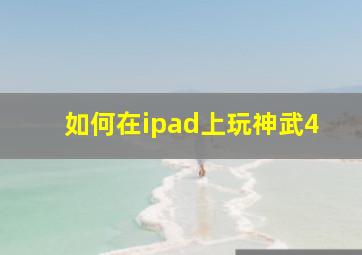 如何在ipad上玩神武4