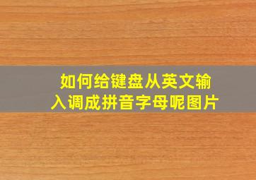 如何给键盘从英文输入调成拼音字母呢图片