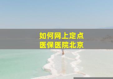 如何网上定点医保医院北京