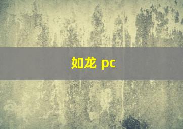 如龙 pc